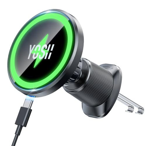 ☆充電スマホホルダースタイリッシュ、車内の最適アイテム Amazon.co.jp: 【新登場！ダブルメタルフック】YOSH スマホホルダー 車